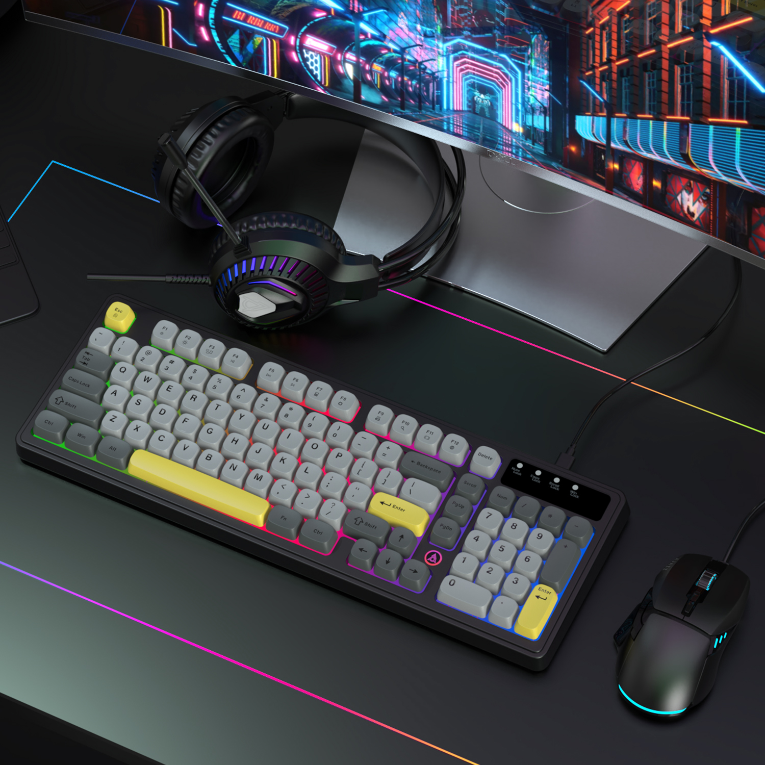 AJAZZ AT120 Bundle: Gaming Key - Gaming Headset Rgb 评论和价格