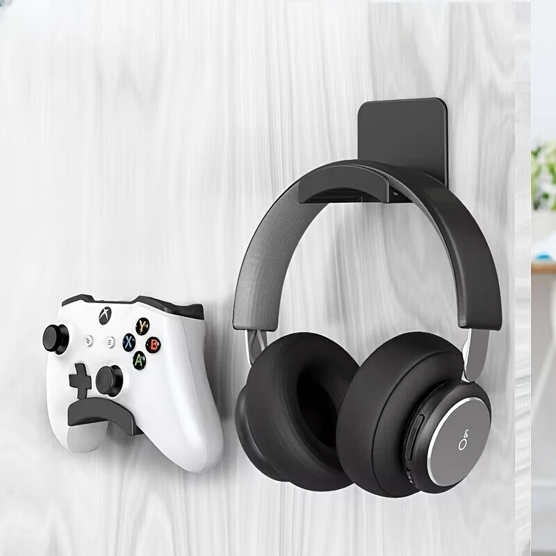 4Pcs Black Adhesive Headphone  - Headphone Stand Desk 评论和价格