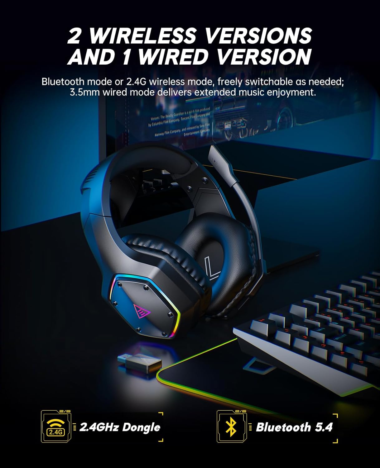 2.4GHz Wireless Gaming Headset - Gaming Headset Rgb 评论和价格
