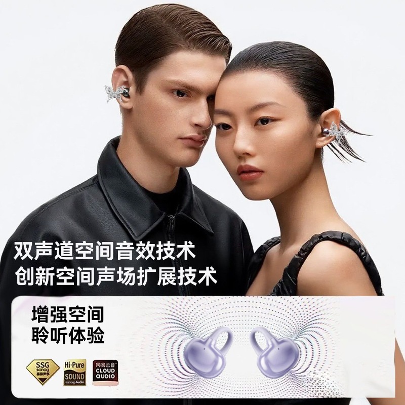 Erdu Ear Clip Wireless Earphon - Noise Cancelling Headphone 评论和价格
