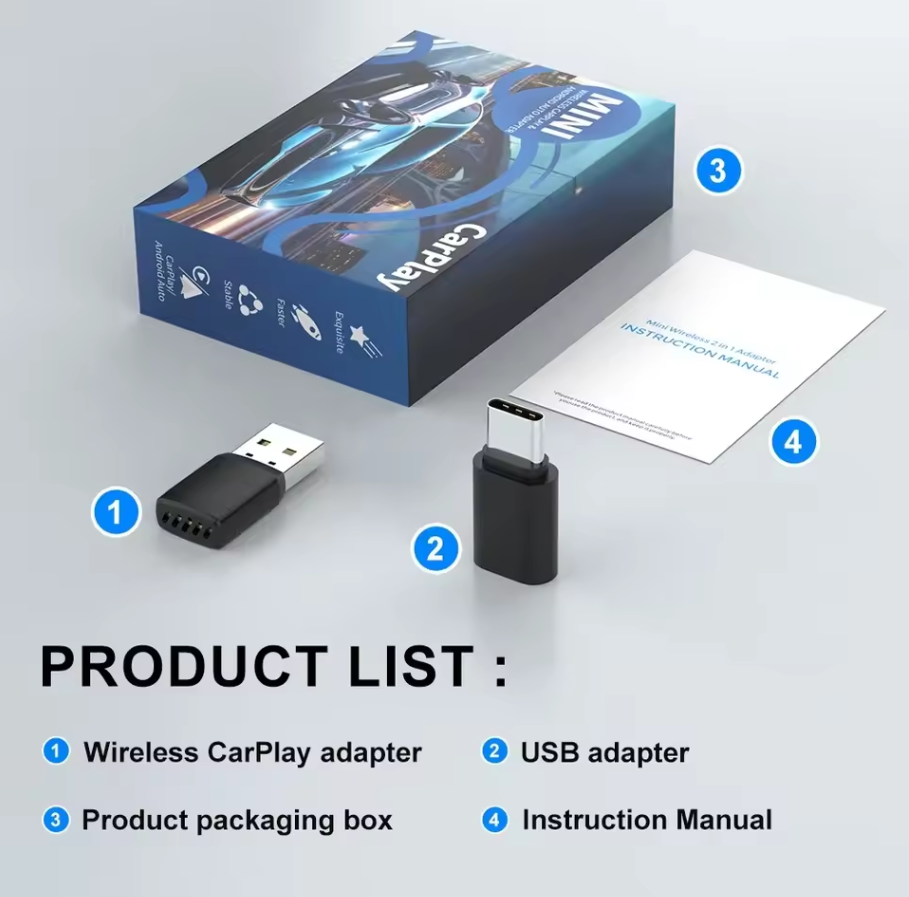 Smart Wireless CarPlay Android - Bluetooth Adapter Receiver 评论和价格