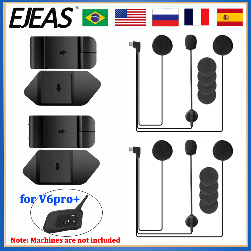 EJEAS V6 PRO+ Motorcycle Helme - Usb C Earphone 评论和价格