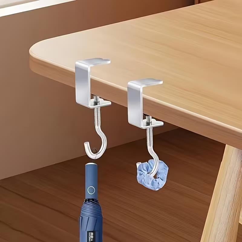 4pcs Removable Desk Hooks: Bac - Headphone Stand Desk 评论和价格