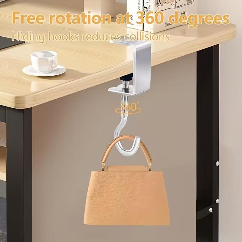 4pcs Removable Desk Hooks: Bac - Headphone Stand Desk 评论和价格