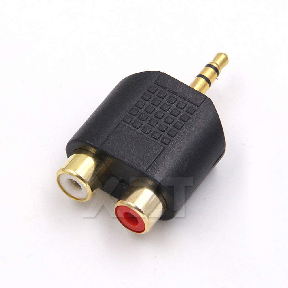 3.5mm Stereo Male To 2 RCA Fem - Earphone Splitter Jack 评论和价格