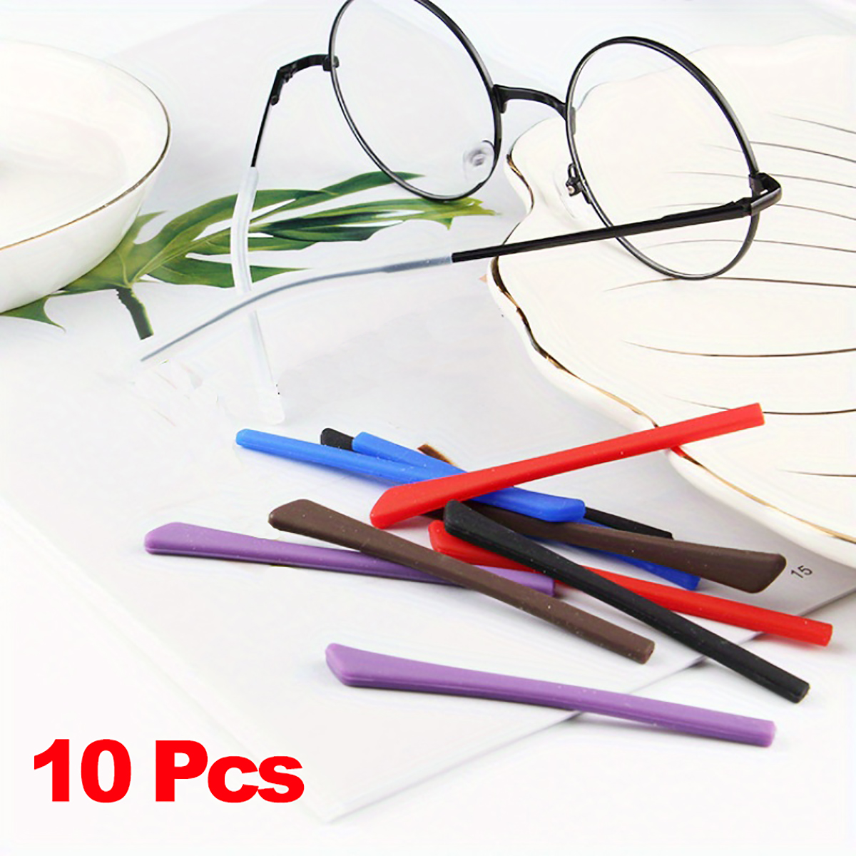 10pcs Eyeglass Replacement Tem - Silicone Ear Tip Replacement 评论和价格