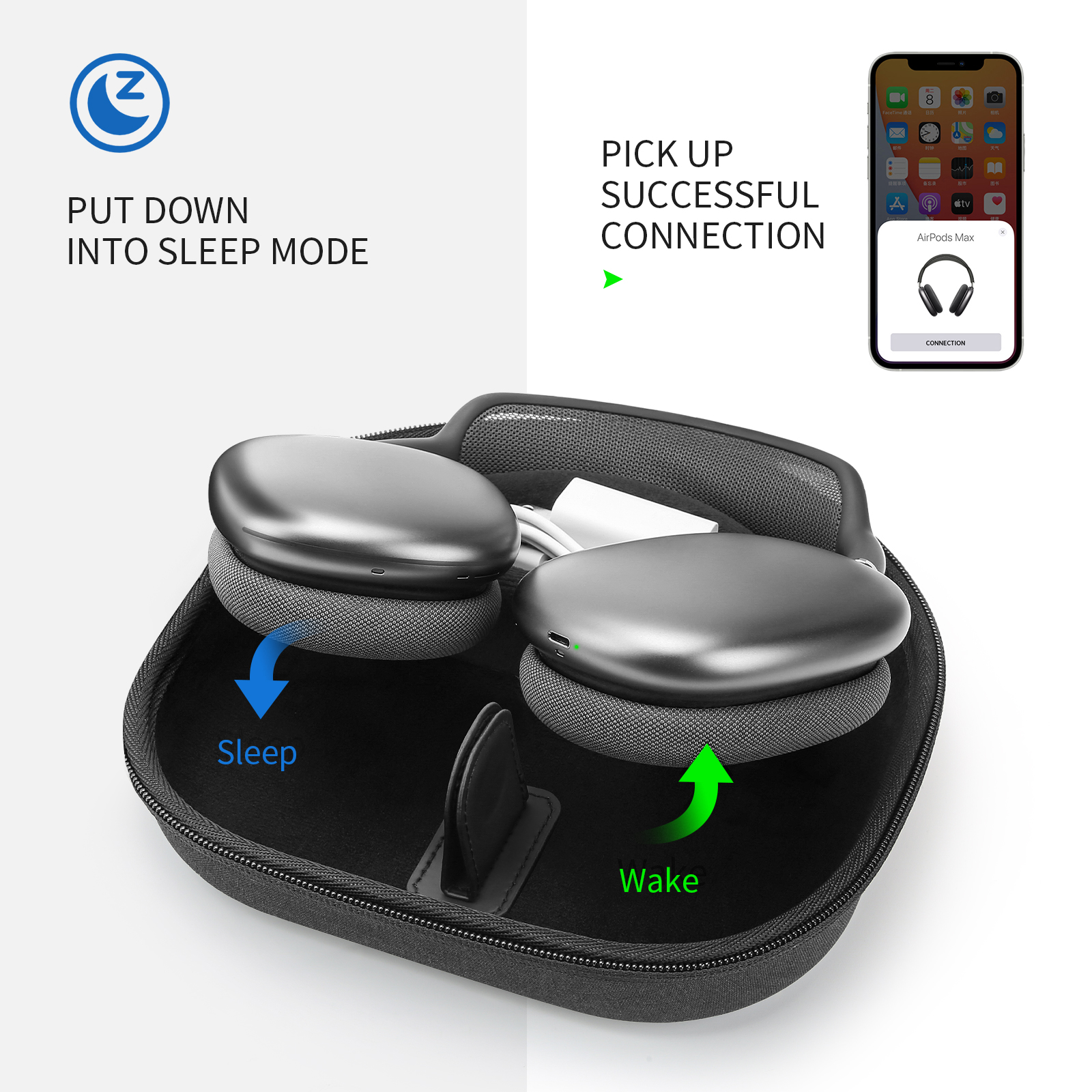 YINKE Smart Case for Apple Air - Headphone Case Hard 评论和价格