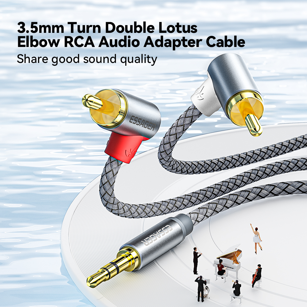 Essager 90 ° Angle RCA Audio S - Audio Splitter Y 评论和价格