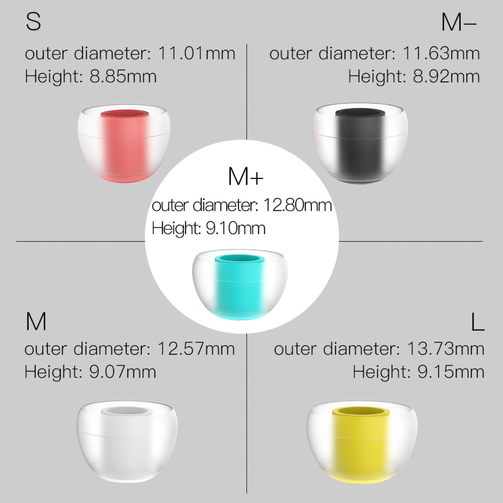 SIWRE 07 Silicone Eartips for  - In Ear Monitor Iem 评论和价格