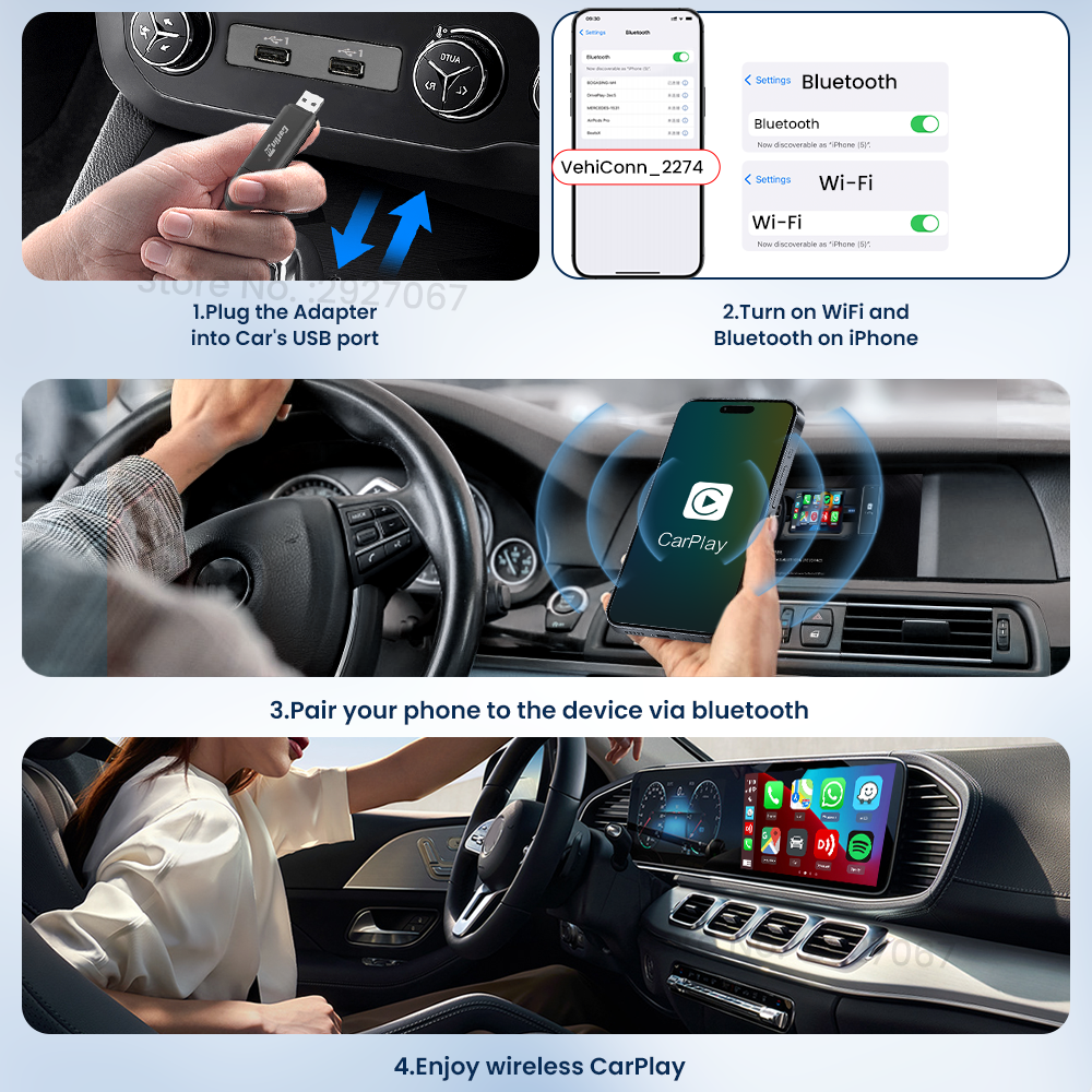 CarlinKit MINI 5.0 Pro Wireles - Bluetooth Adapter Receiver 评论和价格