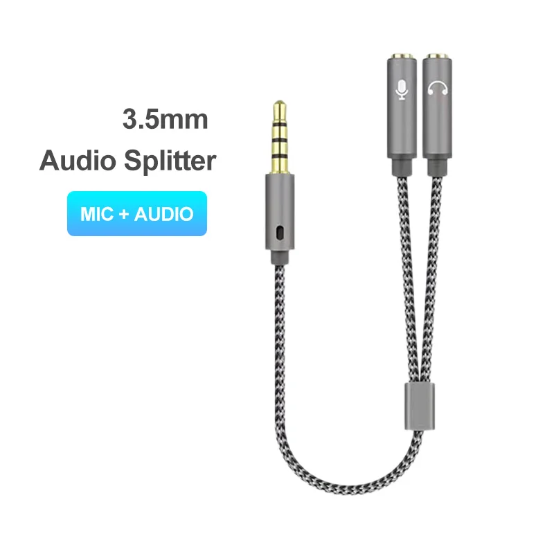 Headset splitter 3.5mm audio m - Earphone Splitter Jack 评论和价格