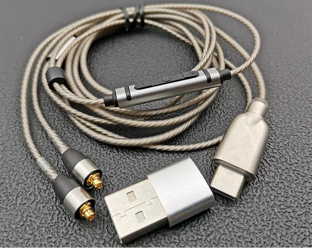 MMCX Plug Type-C Silver Plated - Wired Earphone Mic 评论和价格