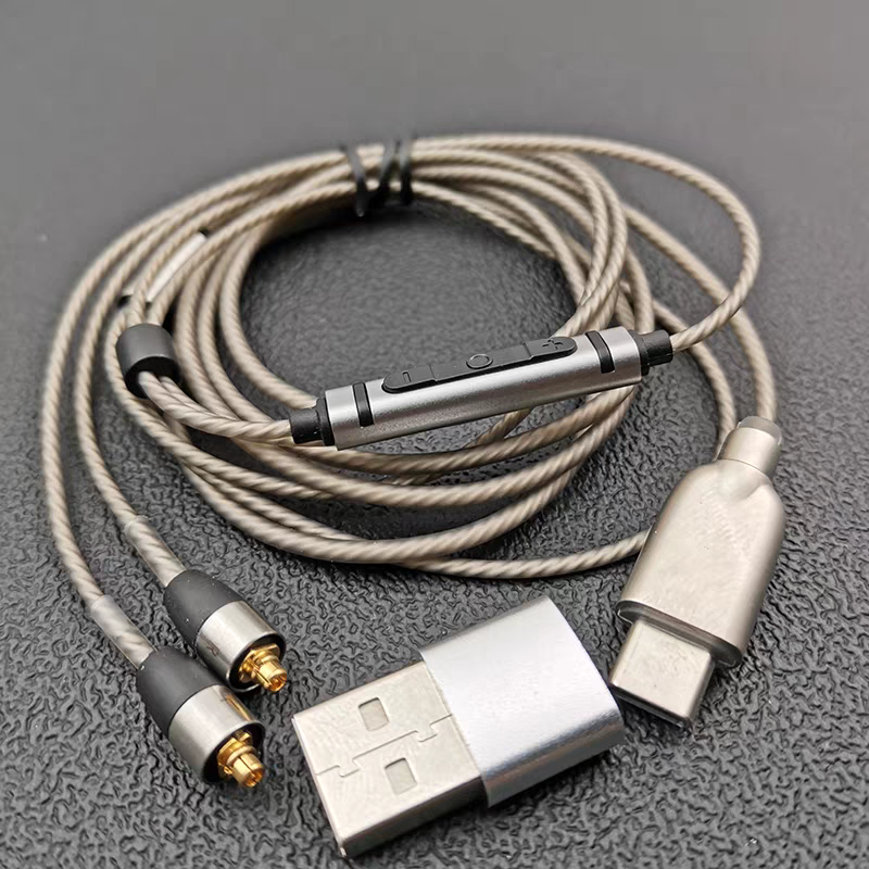 MMCX Plug Type-C Silver Plated - Wired Earphone Mic 评论和价格