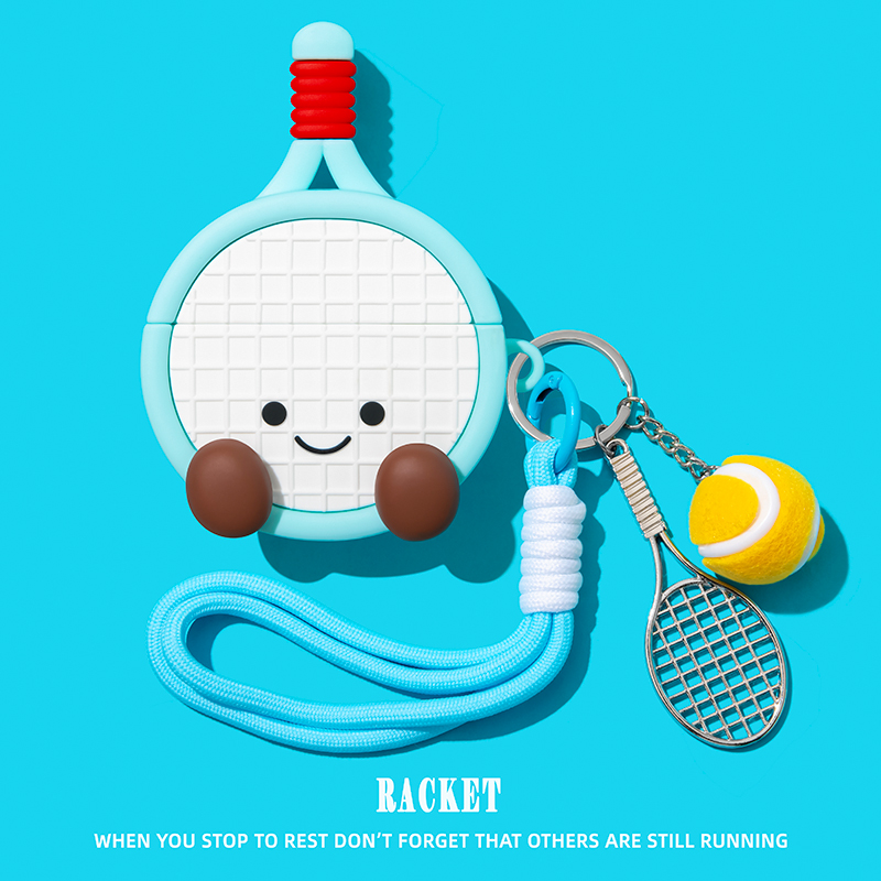 3D Table Tennis Cartoon Cute S - Earbuds Charging Case 评论和价格
