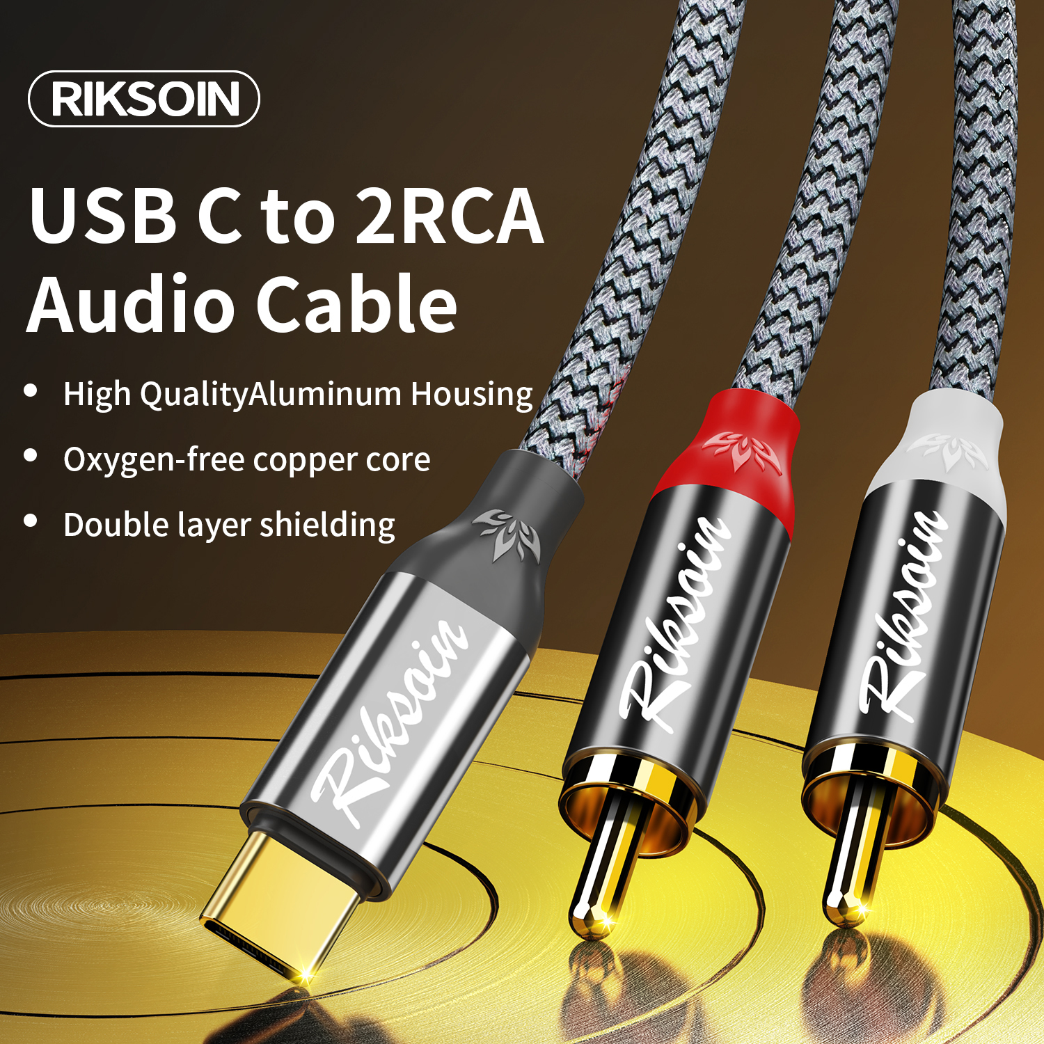 USB C to 2RCA Stereo Cable Y S - Audio Splitter Y 评论和价格