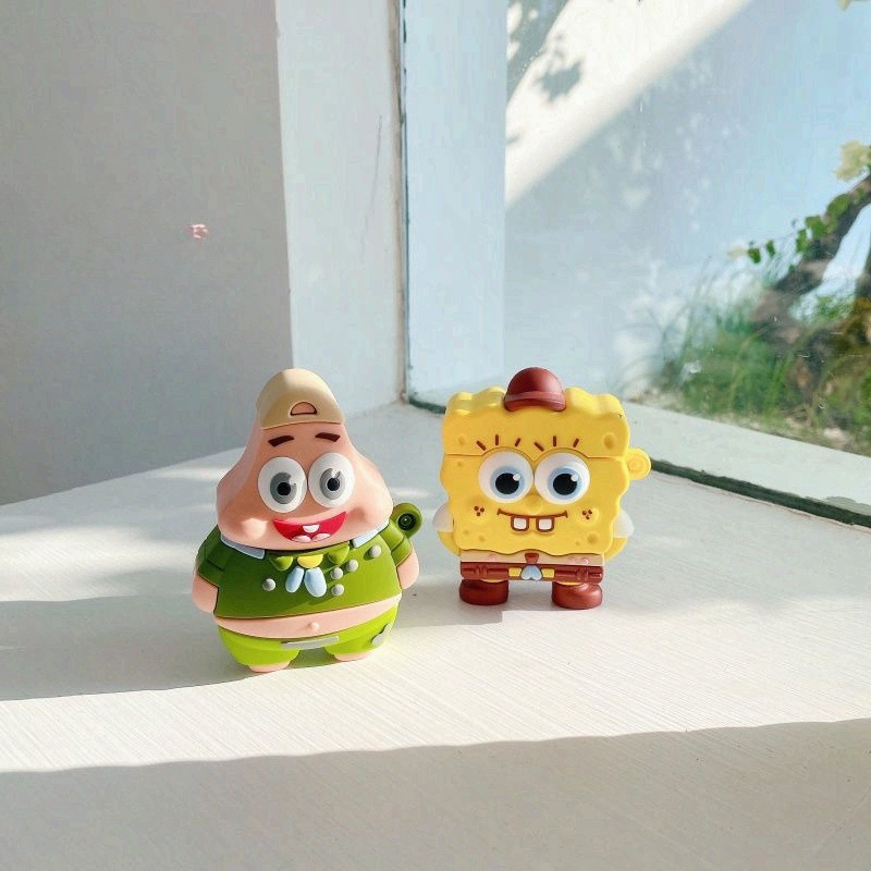Cute SpongeBob Creative Silico - Earbuds Charging Case 评论和价格