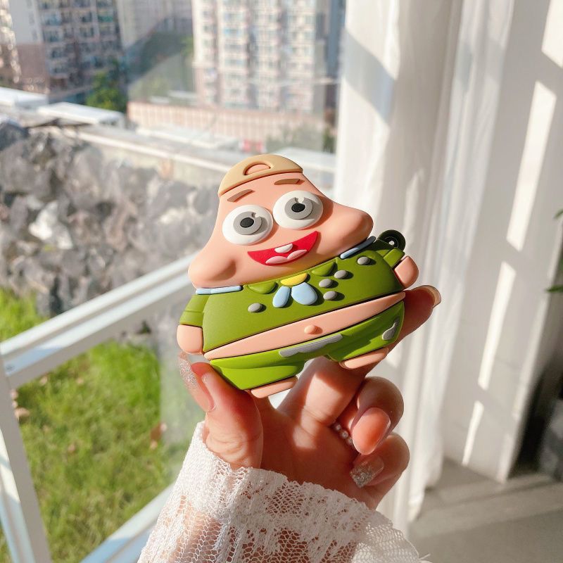 Cute SpongeBob Creative Silico - Earbuds Charging Case 评论和价格