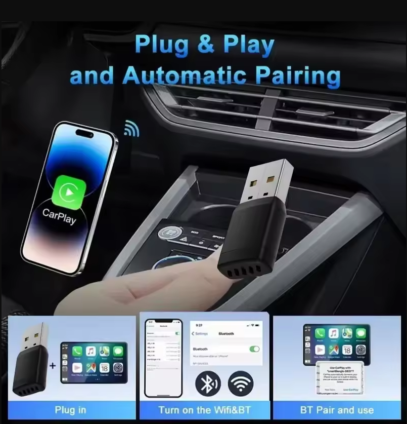 Smart Wireless CarPlay Android - Bluetooth Adapter Receiver 评论和价格