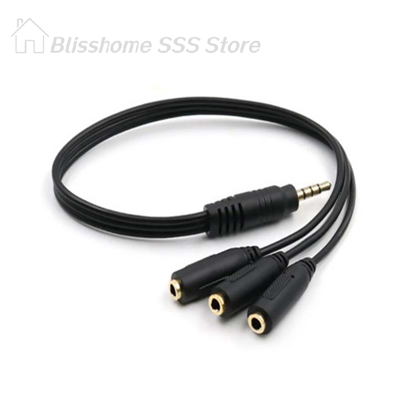 【S】3.5mm 3 Way Port Aux Multi  - Earphone Splitter Jack 评论和价格