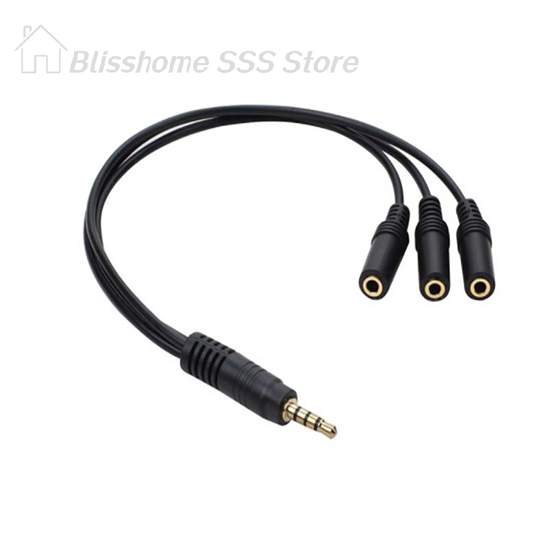 【S】3.5mm 3 Way Port Aux Multi  - Earphone Splitter Jack 评论和价格