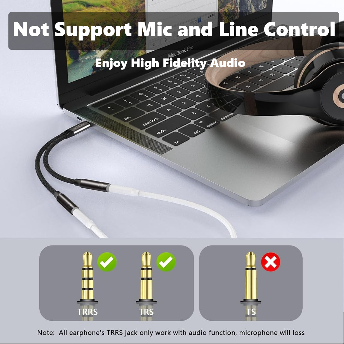 USB C To Dual 3.5mm Female Hea - Audio Splitter Y 评论和价格