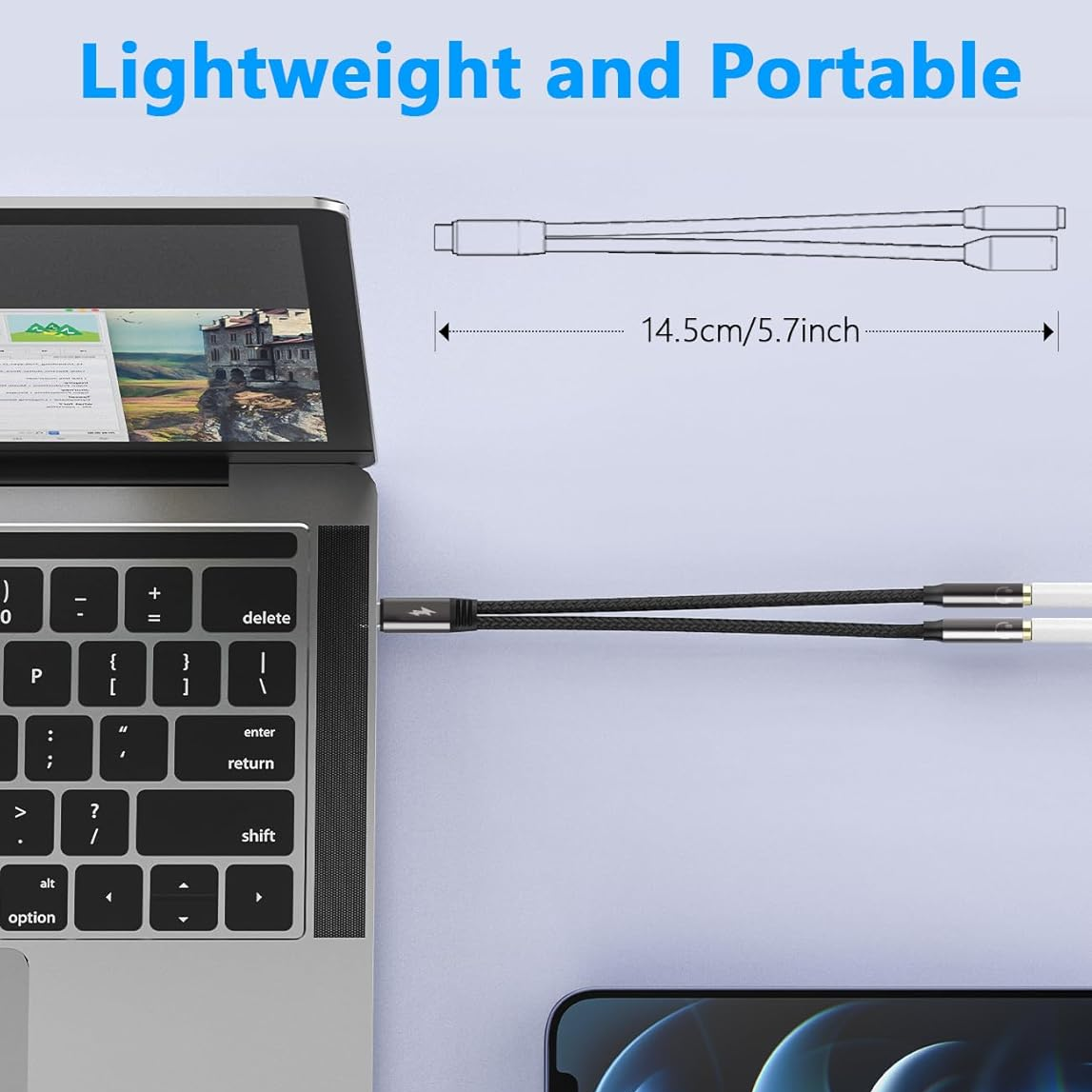 USB C To Dual 3.5mm Female Hea - Audio Splitter Y 评论和价格