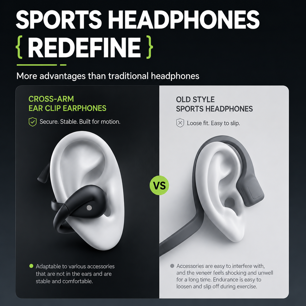 Acer OHR555 Unique Cross Arm O - Sports Earphone Hook 评论和价格