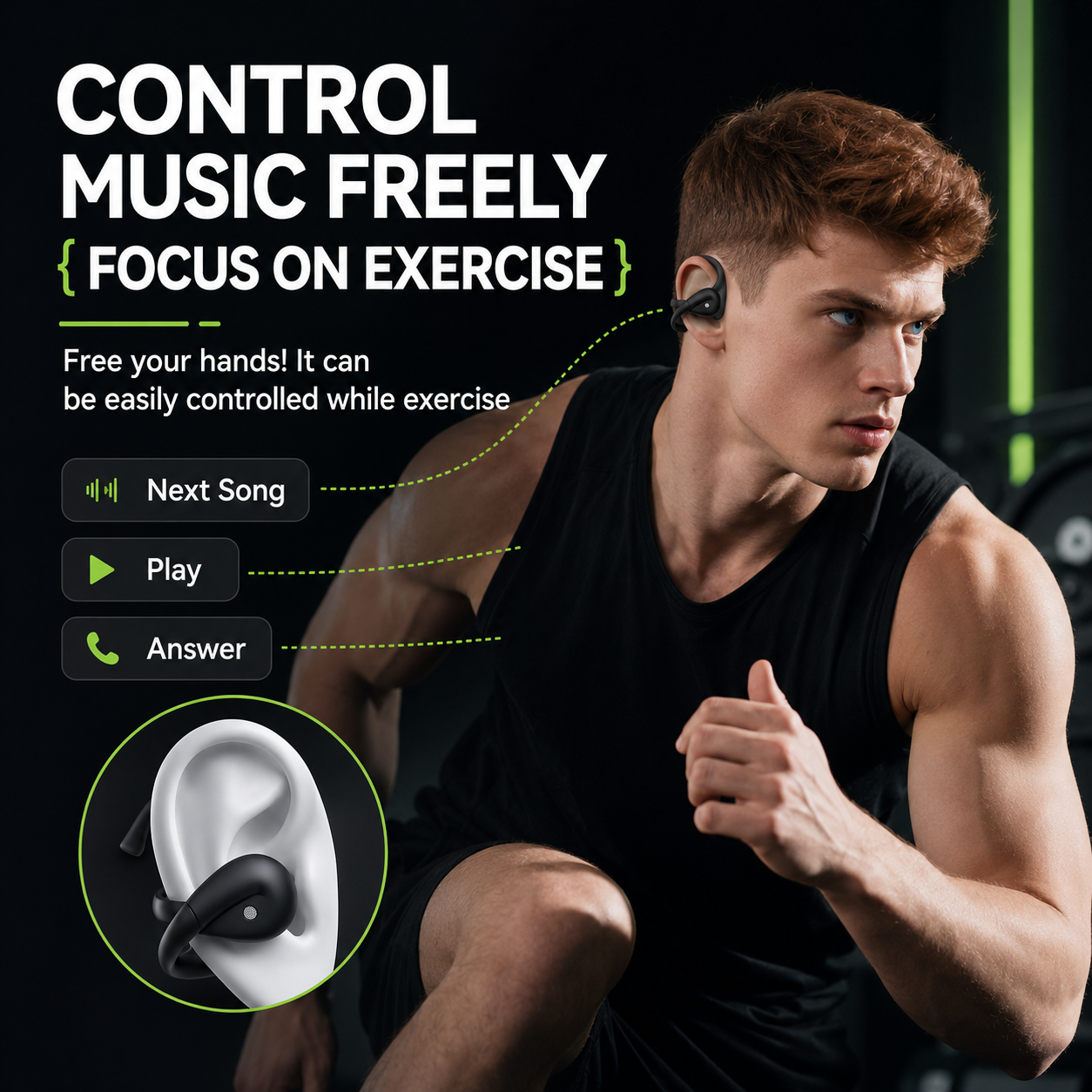 Acer OHR555 Unique Cross Arm O - Sports Earphone Hook 评论和价格