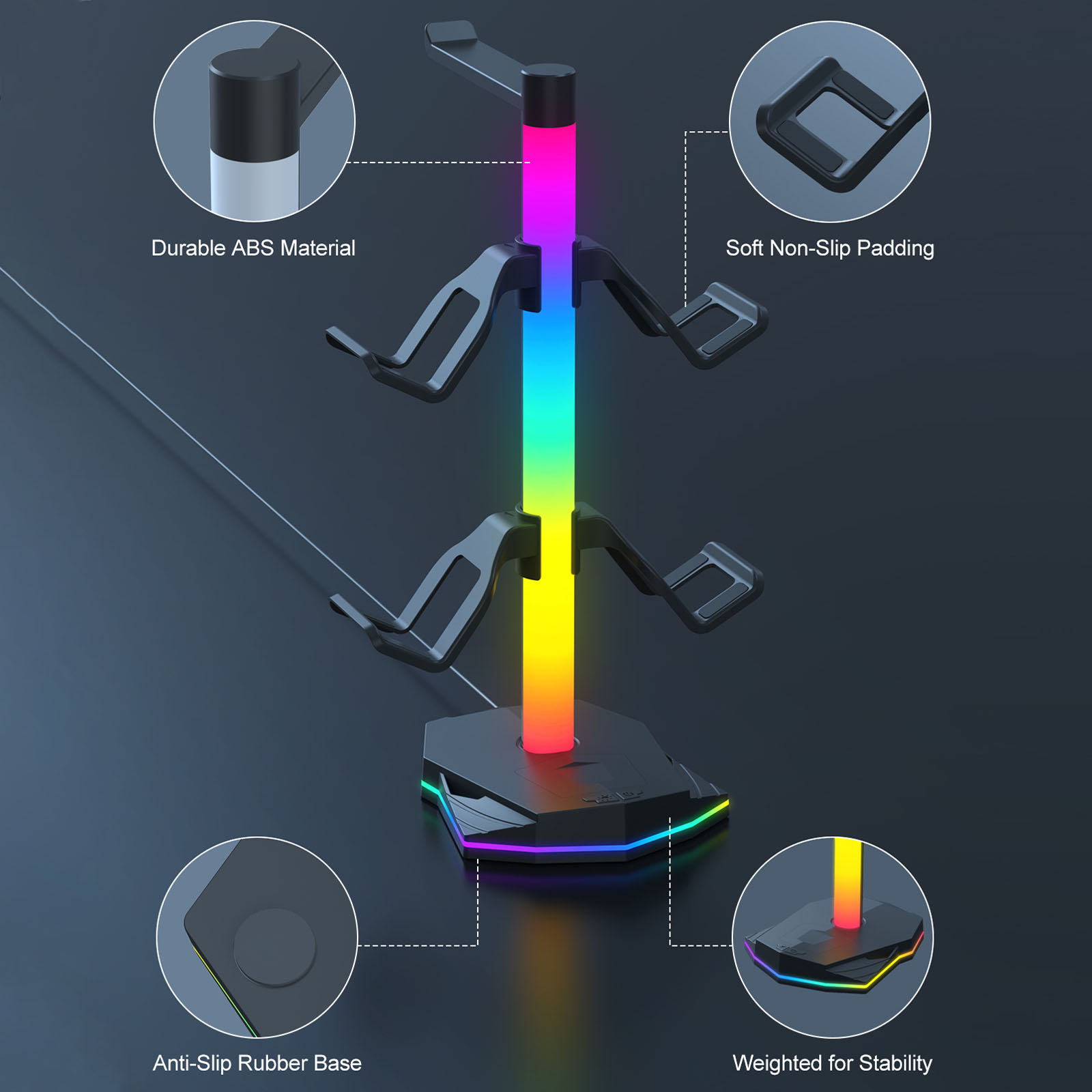 Headset Controller Display Sta - Gaming Headset Rgb 评论和价格