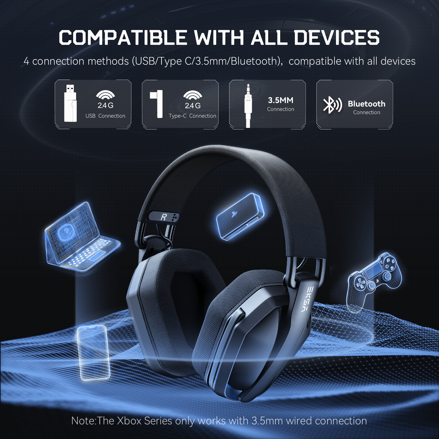 EKSA G19BT 2.4GHz Wireless Gam - Gaming Headset Rgb 评论和价格