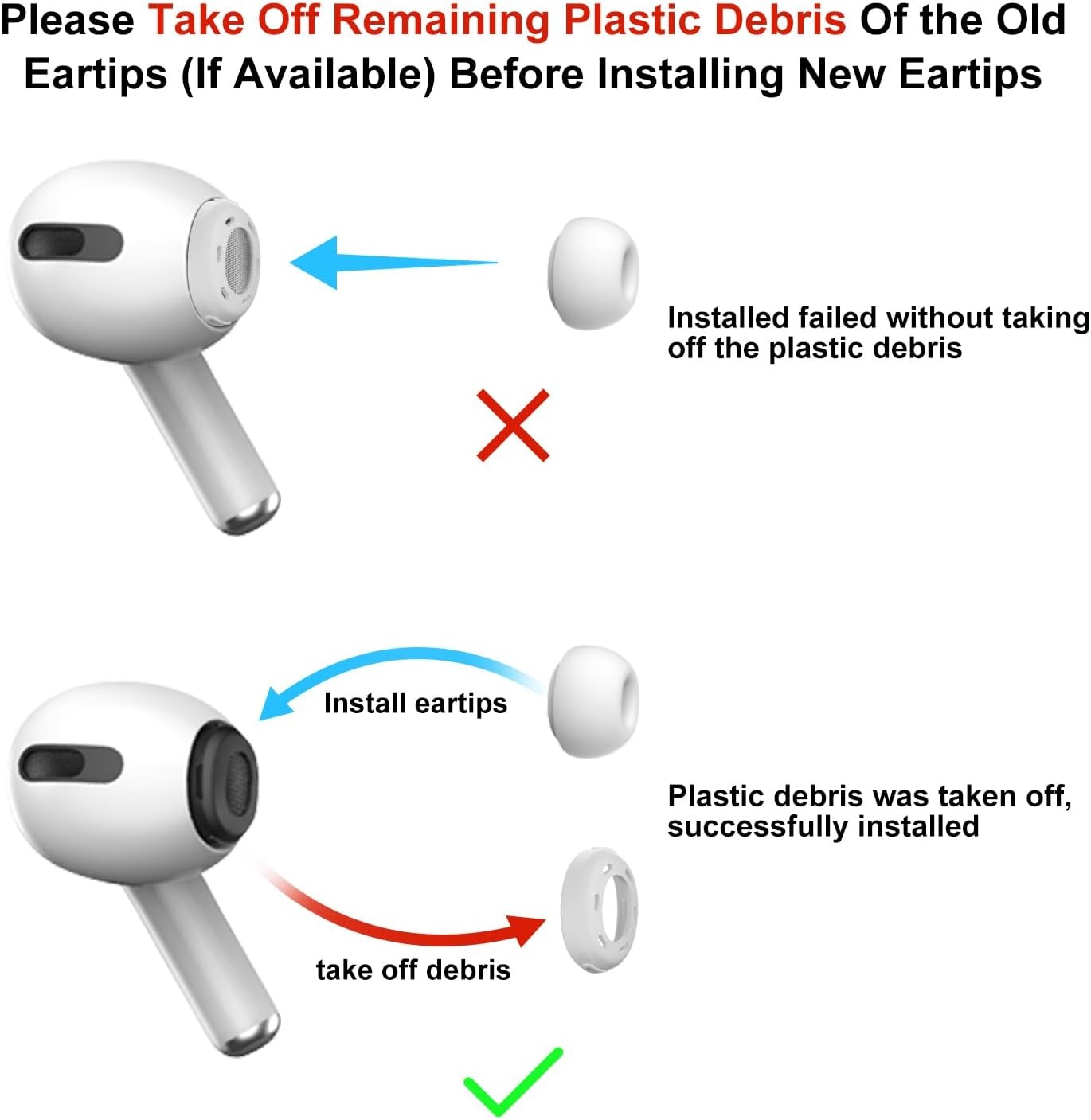 Silicone Ear Tips for AirPods  - Silicone Ear Tip Replacement 评论和价格