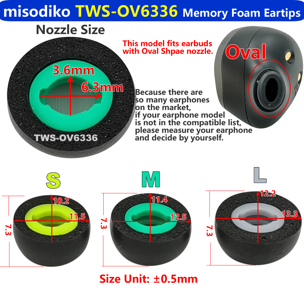 misodiko Upgraded Oval Memory  - Wireless Earbuds Tws 评论和价格