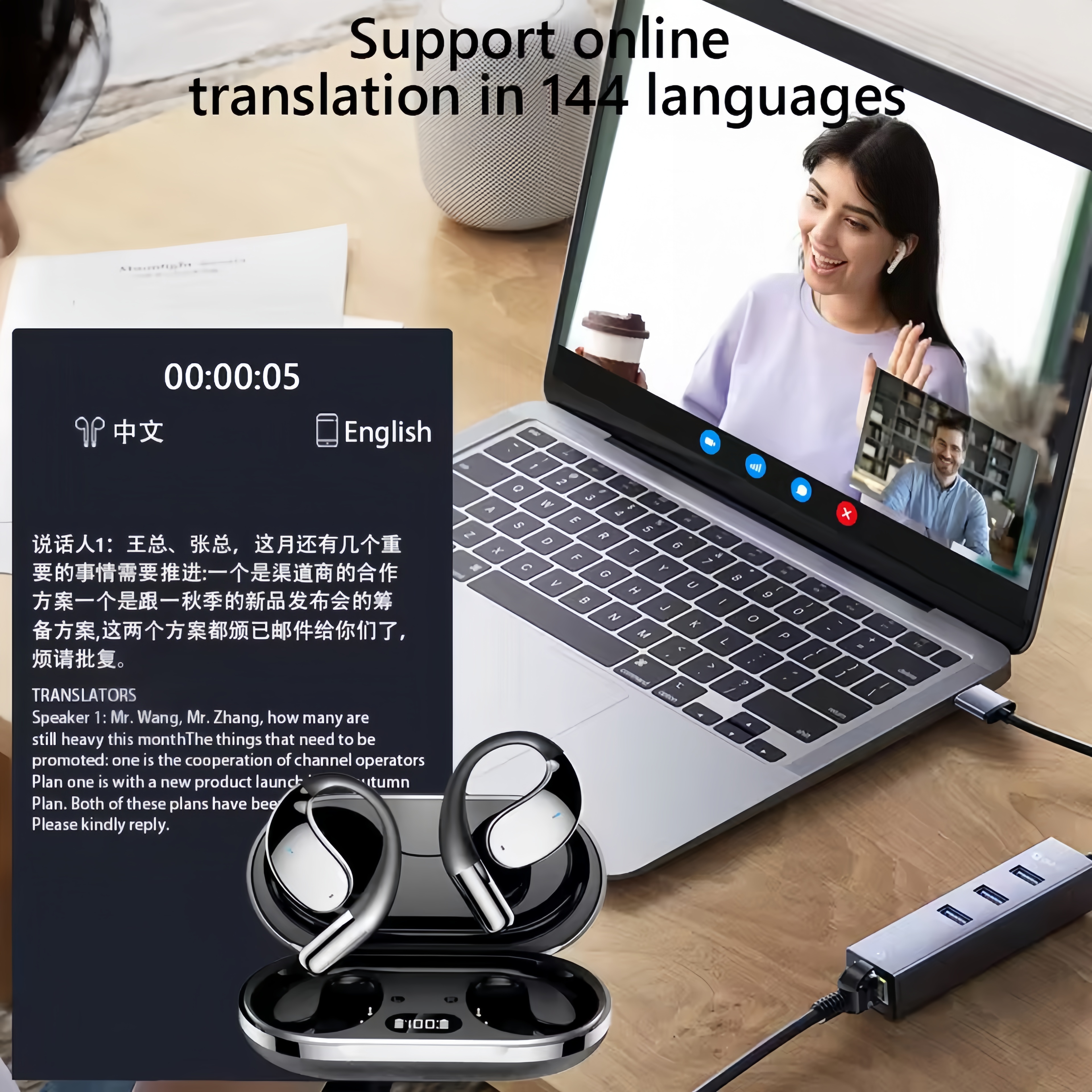 2026 New AI Translation Earbud - Earbuds Charging Case 评论和价格