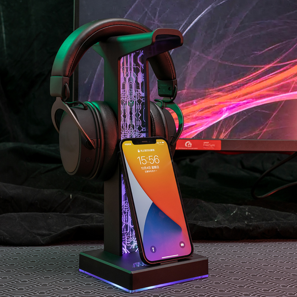 RGB Gaming Headphone Stand Dua - Headphone Stand Desk 评论和价格