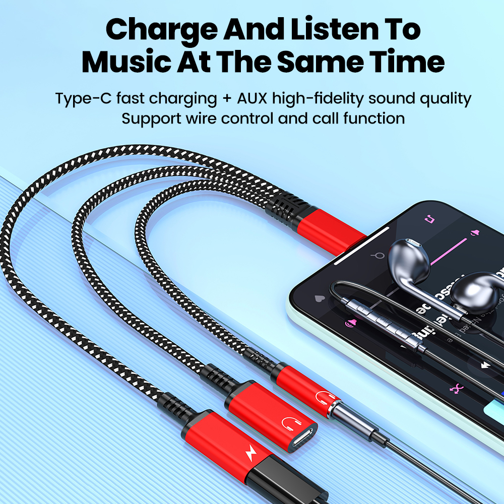 Type C Audio Adapter Cable 3in - Earphone Splitter Jack 评论和价格